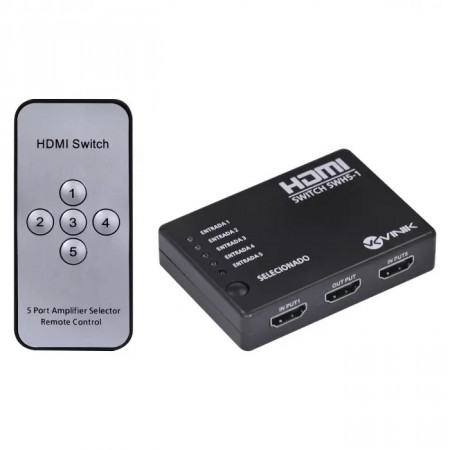 SWITCH HDMI 5 EM 1 VINIK