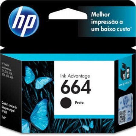CARTUCHO HP 664 2,0ML PRETO