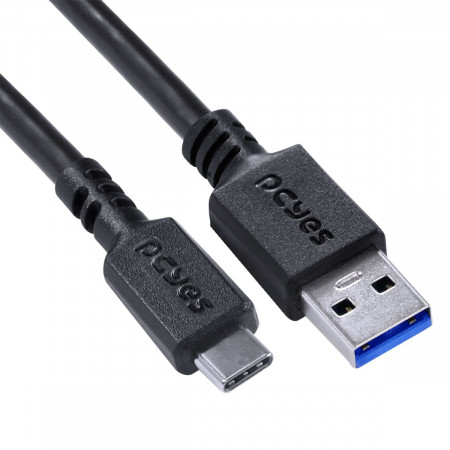 CABO USB 3.0 / USB-C 1MT PCYES P3UACP-1 PRETO