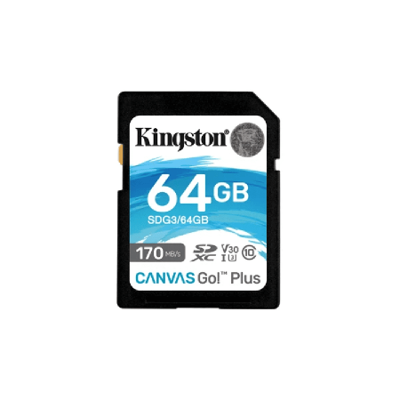 CARTAO SD 64GB CLASSE 10 170MB/S 4K SDG3 KINGSTON