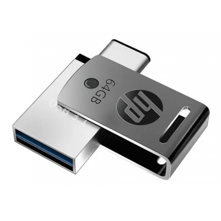 PEN DRIVE 64GB 3.1/USB-C HP X5000M PRATA