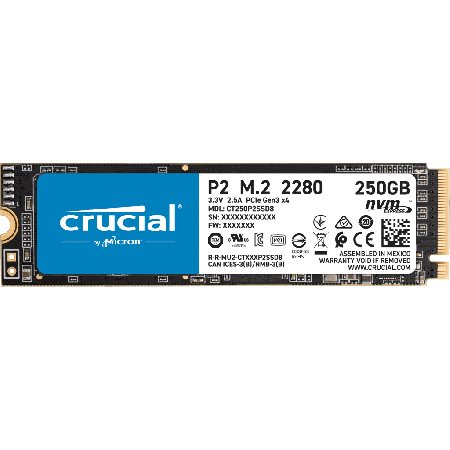 HD SSD 250GB M2 NVME 2280 CRUCIAL