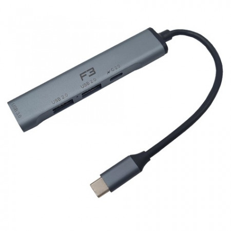 HUB USB-C / 1 USB 3.0 / 2 USB 2.0 / USB-C F3 JC-USB-TYC YC-910