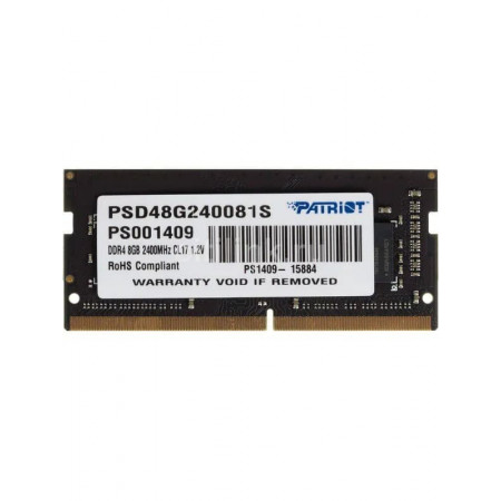 MEMORIA NOTEBOOK 8GB DDR4 2400MHZ PATRIOT - PSD48G240081S