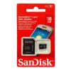 CARTAO MICRO SD 16GB + ADAPTADOR SANDISK - 1