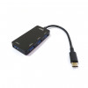 HUB USB-C 4 PORTAS OEX HB-103 PRETO - 1