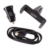 CARREGADOR VEICULAR + CABO USB-C + SUPORTE SMARTPHONE NEWLINK KA200 - 1